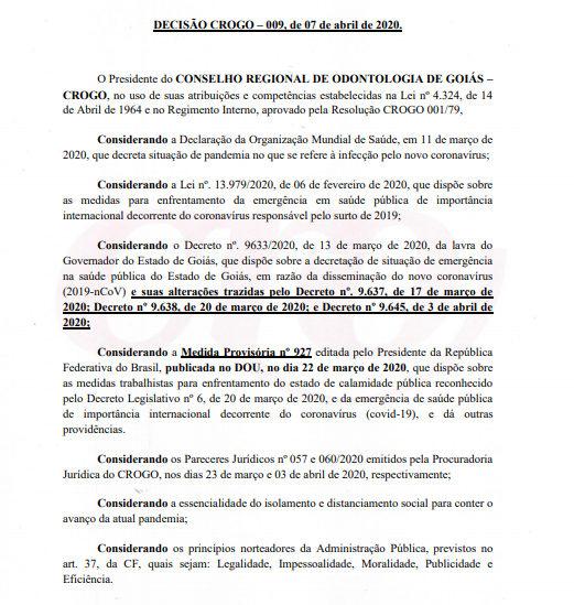 Decisão CROGO - 009 pag.1