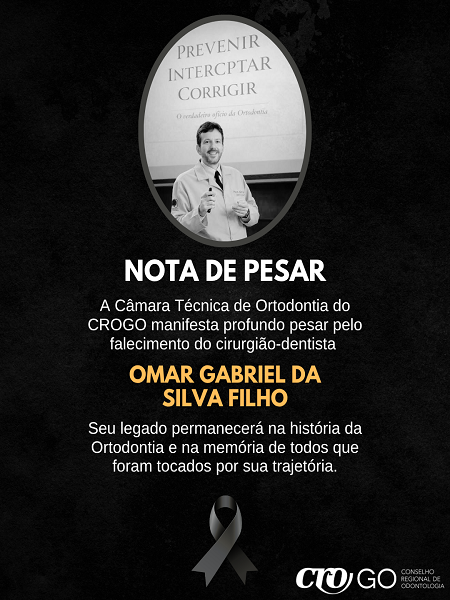 Nota de Pesar Prof. Omar Gabriel da Silva Filho - 450 x 600