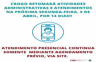 5 de abril CROGO retomará atividades - 398 x 260