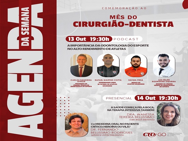 Agenda da semana dias 13 e 14.10.2022 - 600 x 450