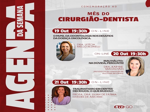 Agenda da semana dias 19 20 e 21.10.2022 - 600 x 450