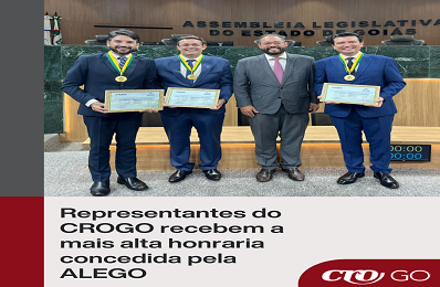 Alego faz homenagem a presidente do CROGO - 398 x 260