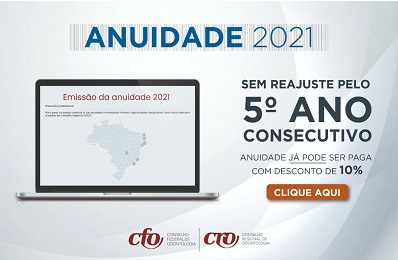 Anuidade 2021 - já pode ser paga com desconto de 10 - 398 x 260
