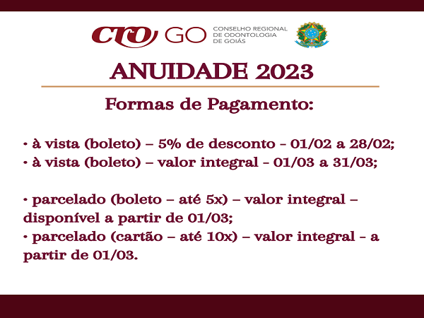Anuidade 2023 - 5 de desconto até 28.02 - p.1  - 600 x 450