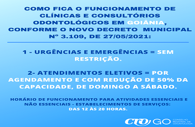 Atendimentos odontológicos baseados no Decreto nº 3.109 - 398 x 260