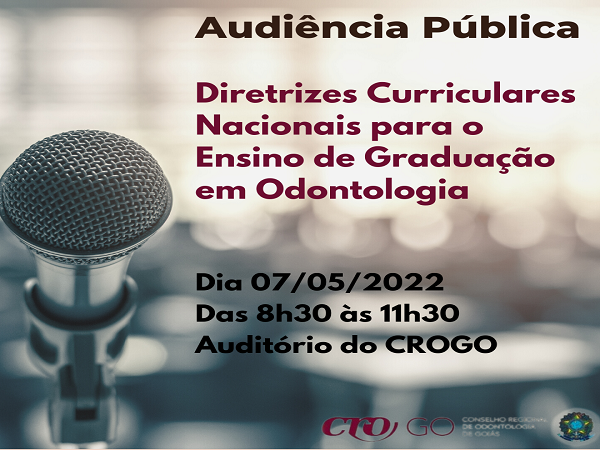 Audiência Pública Diretrizes Curriculares Curso Odontologia - 600 x 450