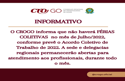 CROGO não terá férias coletivas em julho - 398 x 260