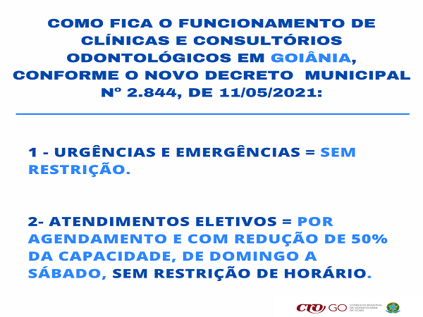 Como ficam os atendimentos odontológicos em Goiânia com o Decreto Municipal 2.844 - 600 x 450