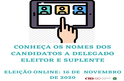 Conheça os nomes dos candidatos para delegado-eleitor e suplente - 398 x 260