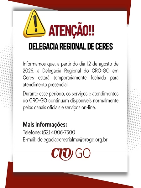 Fechamento temporário Delegacia de Ceres - 450 x 600