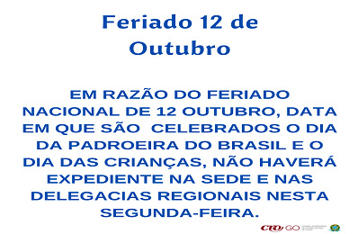 Feriado 12 de outubro - 398 x 260