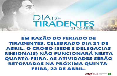 Feriado 21 de Abril - Tiradentes - 2021 - 398 x 260