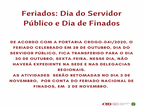 Feriado 28 de outubro - Dia do Servidor Público Nº 2 - 600 x 450