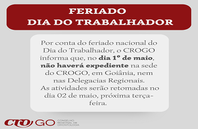 Feriado Dia do Trabalhador - 1º de Maio - 2023 - 398 x 260