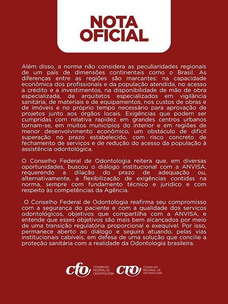 Nota Ofical readequação RDC 1002 ANVISA - 2