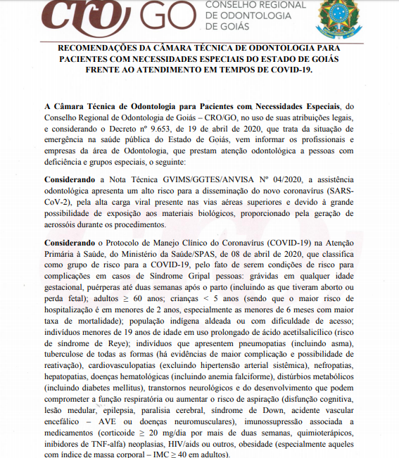 Nota de Recomendação Câmara de PNE - 1