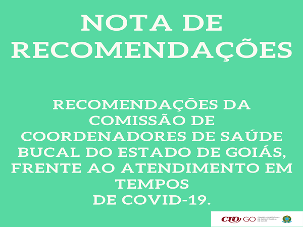 Nota de Recomendação Saúde Bucal - 600 x 450