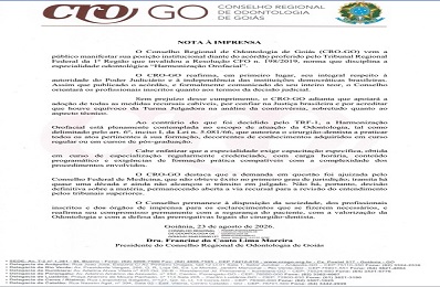 Nota à Imprensa sobre Decisão Resolução CFO 198 - 398 x 260