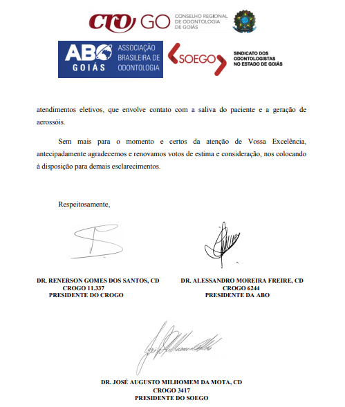 Offício testagem para COVID 2