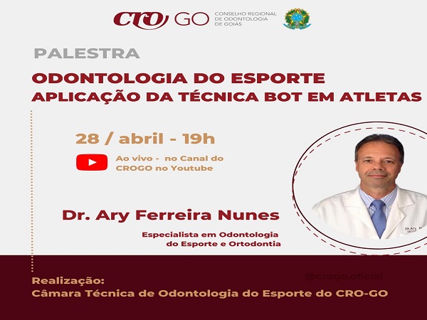 Palestra Odontologia do Esporte 28 de abril - 600 x 450