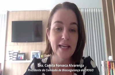 Print vídeo Dra. Camila Fonseca Alvarenga - Dia Mundial de Higiene de Mãos - 398 x 260