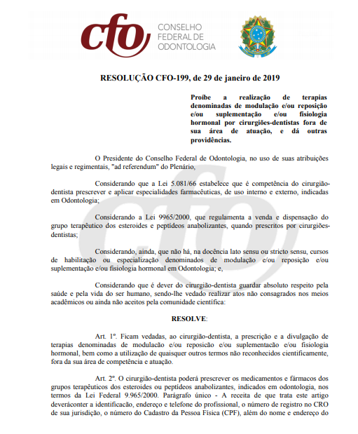 Resolução CFO 199 1