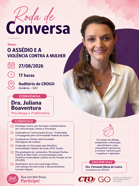 Roda de Conversa - convidada Juliana Boaventura
