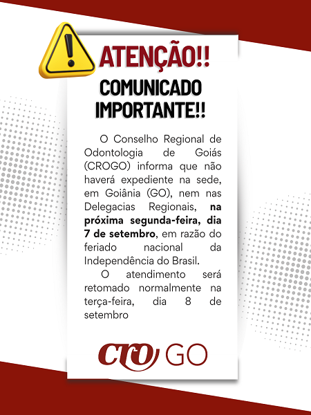 Sem expediente no dia 7 de Setembro - 450 x 600