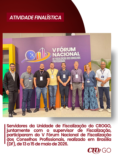 Servidores participam de Fórum de Fiscalização de Conselhos Profissionais - 450 x 600