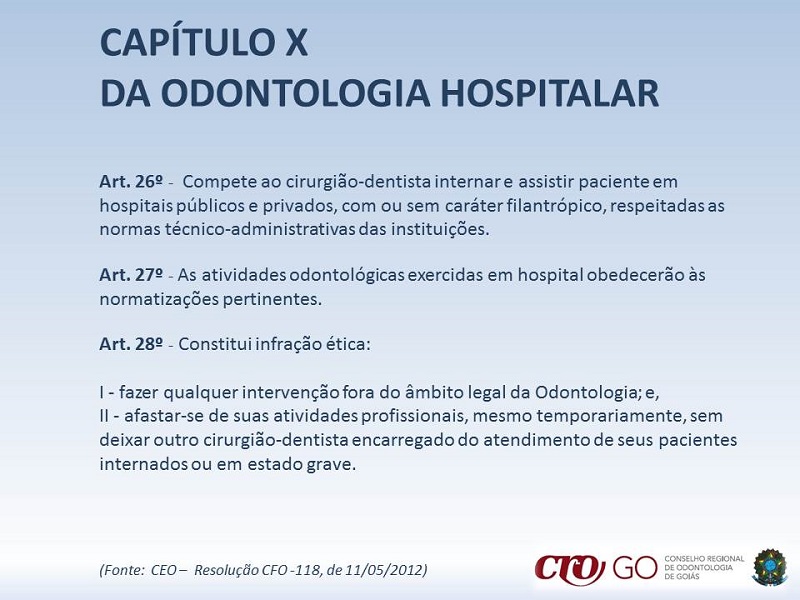 Da Odontologia Hospitalar - CEO - 800 x 600