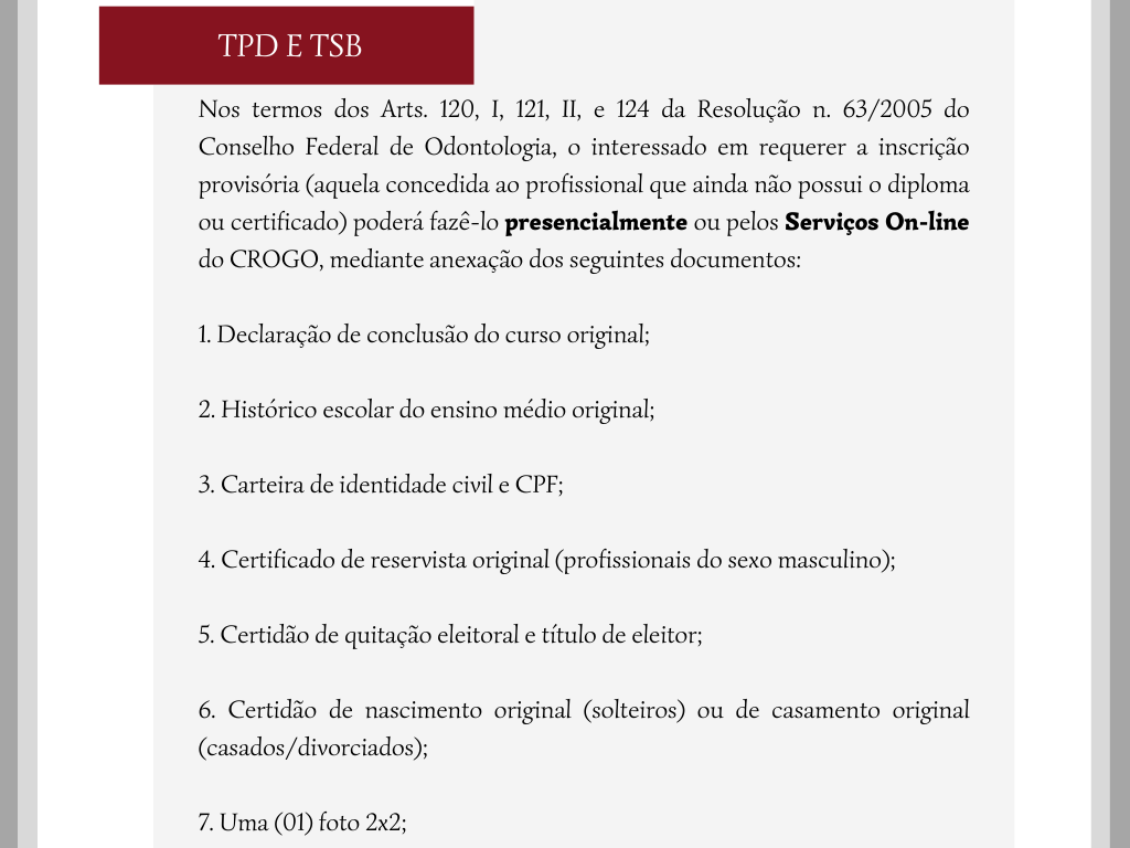 Inscrição Provisória 6