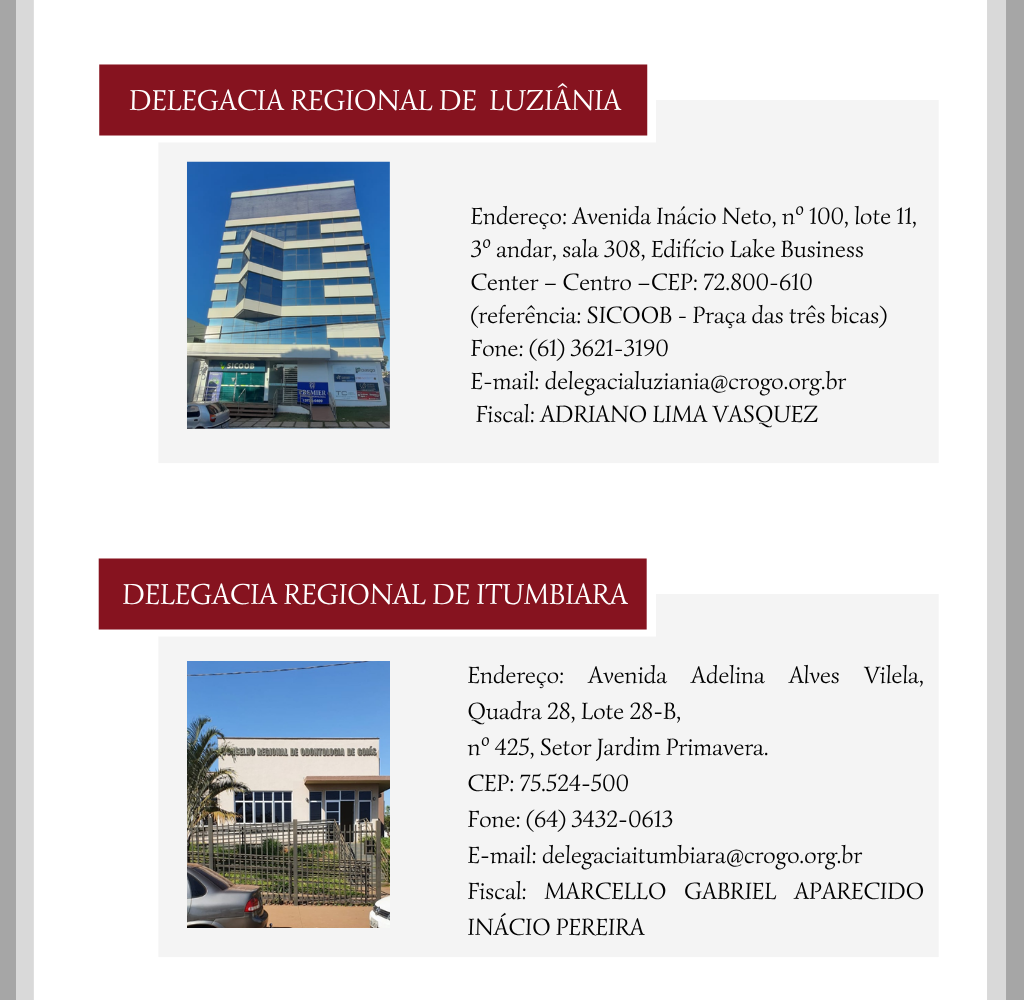 Delegacias regioanais para site atualizadas - julho 2