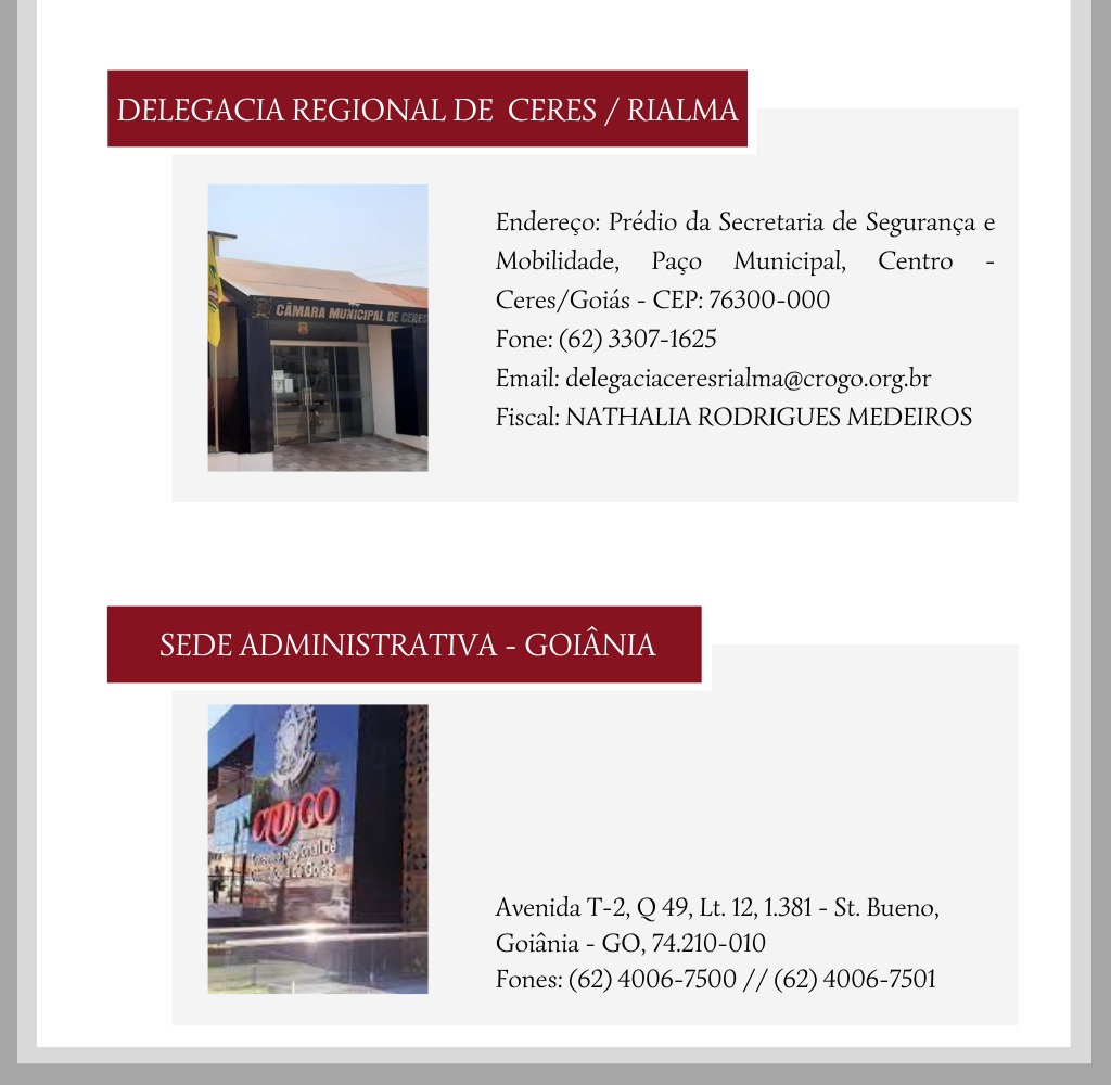 Imagem Delegacia Ceres atualizada março 2024 - site