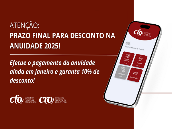 Anuidade 2025 com desconto prazo final - 600 x 450