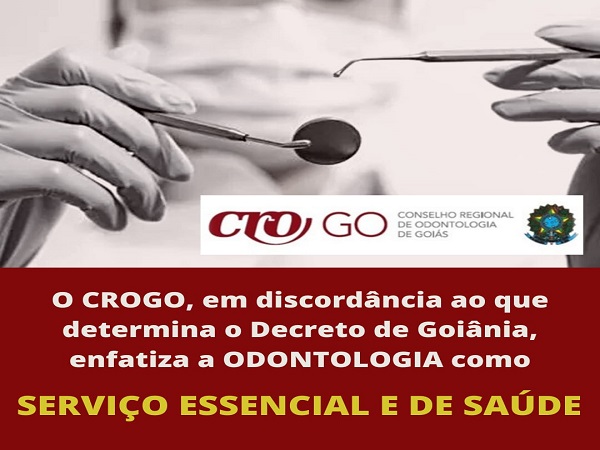 CROGO enfatiza Odontologia como essencial - 600 x 450