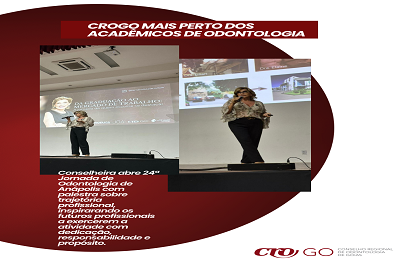 Conselheira faz palestra para acadêmicos de Odontologia - 398 x 260