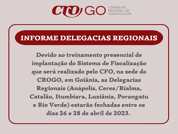 Delegacias Regionais fechadas para treinamento - 600 x 450