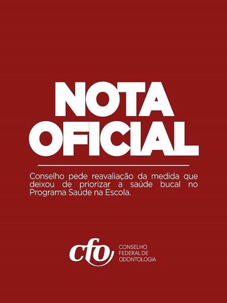 Nota Oficial saúde bucal no PSE - feed 1 - 450 x 600